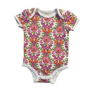 Vera Bradley Baby Girls Ruffle Bodysuit Pink Floral Lilli Bell, 6-9m